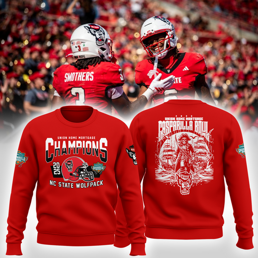 2025 GASPARILLA BOWL CHAMPS - NC State Football Sweatshirt Champions | VC51