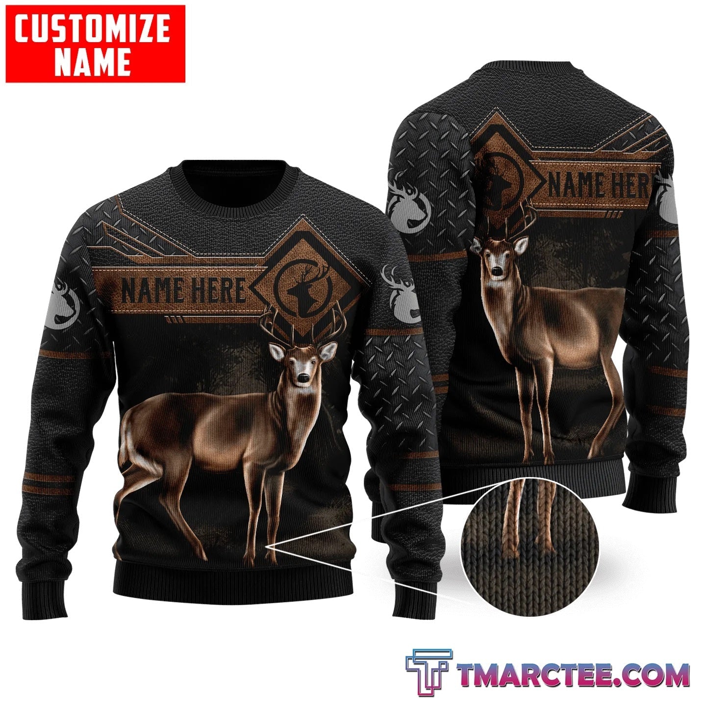 Deer Hunting Personalized Name 3D Over Printed Hoodie