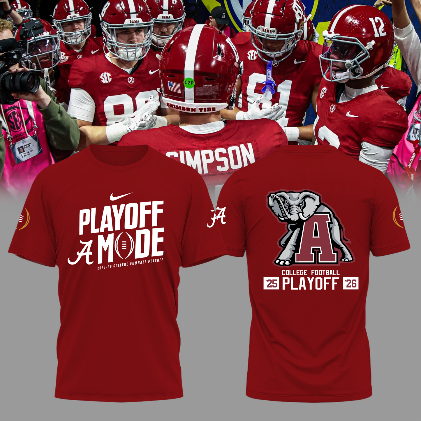 Alabama Football 2025-26 College Football Playoff Limited Edition T Shirt | IQ15