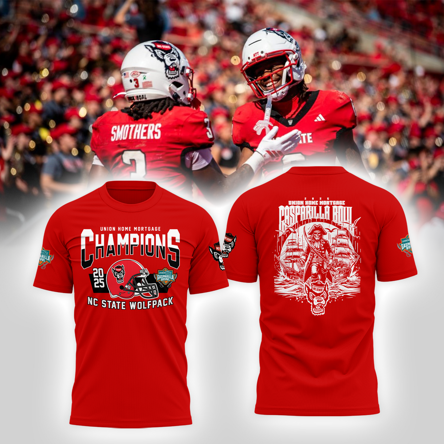 2025 GASPARILLA BOWL CHAMPS - NC State Football T-Shirt Champions | ZK47