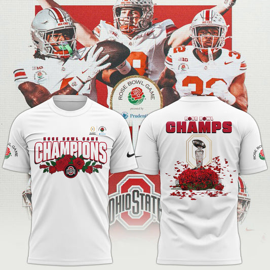 Ohio State Buckeyes College Football Playoff 2025 Rose Bowl Champions TShirt