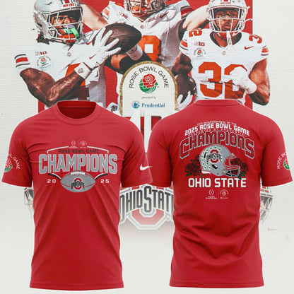 Ohio State Buckeyes College Football Playoff 2025 Rose Bowl Champions TShirt