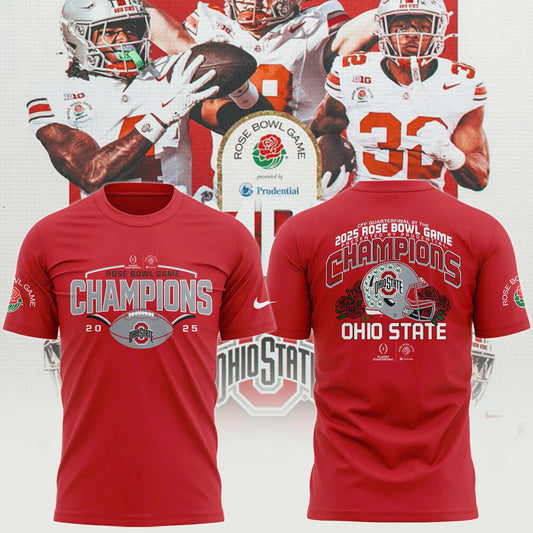 Ohio State Buckeyes College Football Playoff 2025 Rose Bowl Champions TShirt