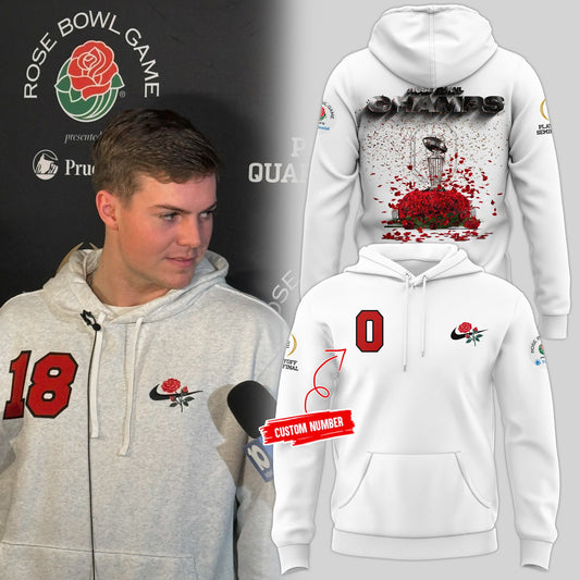 Ohio State Buckeyes x 2024 Rose Bowl Champions Premium Limited Pullover Hoodie