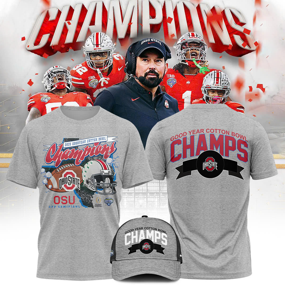 Ohio State Cotton Bowl Champions TShirt Limited Edition