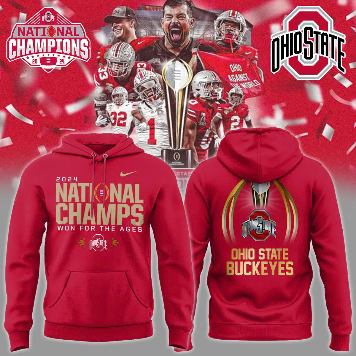 Ohio State Buckeyes NCAA National Champions Limited Edition Hoodie