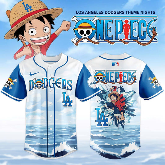 Los Angeles Dodgers MLB x One Piece Night Game Custom Name Limited Edition Jersey 2025