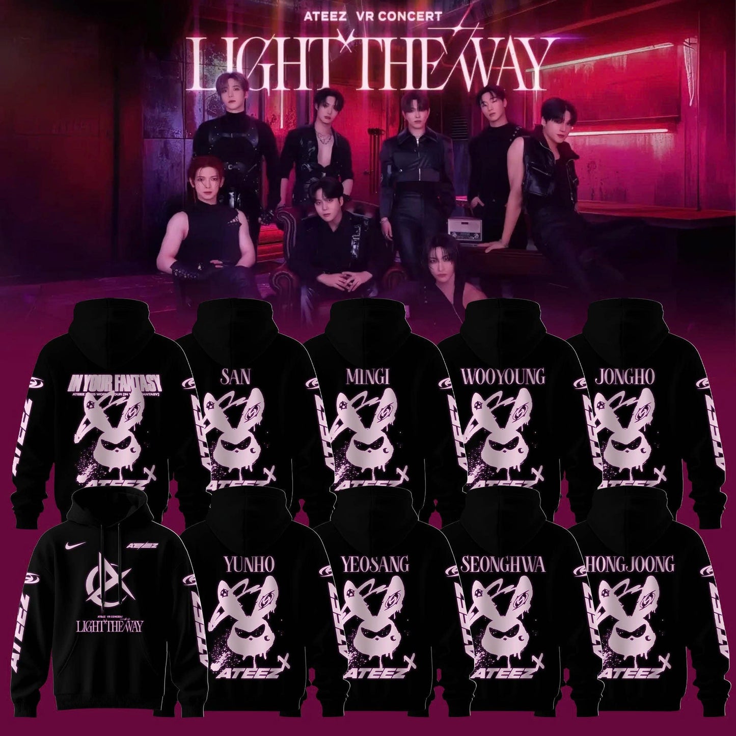 Ateez VR Concert Light The Way Limited Hoodie - ZA23