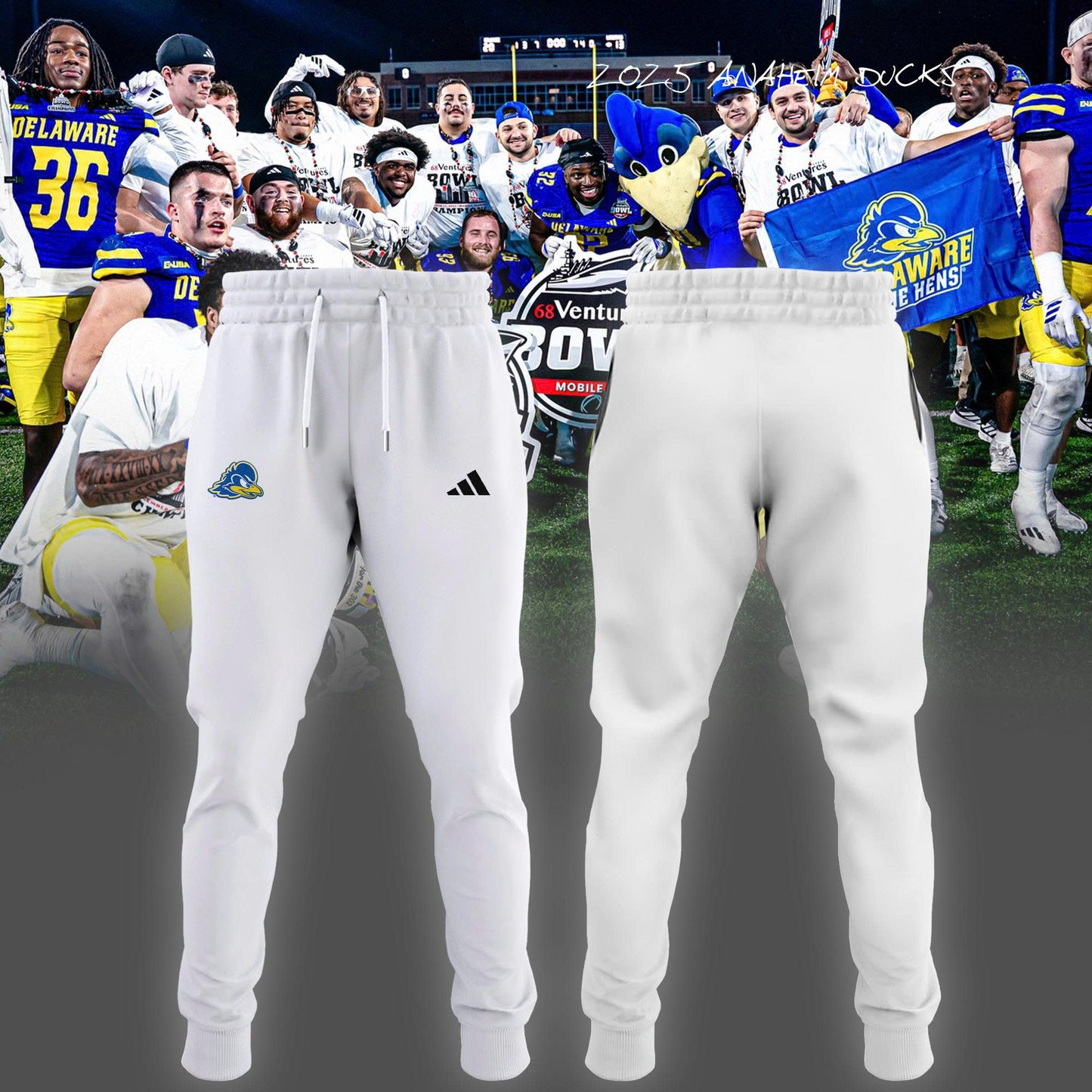 2025 "Delaware Football" Uniform T Shirt - 68 Ventures Bowl Champions | TI46