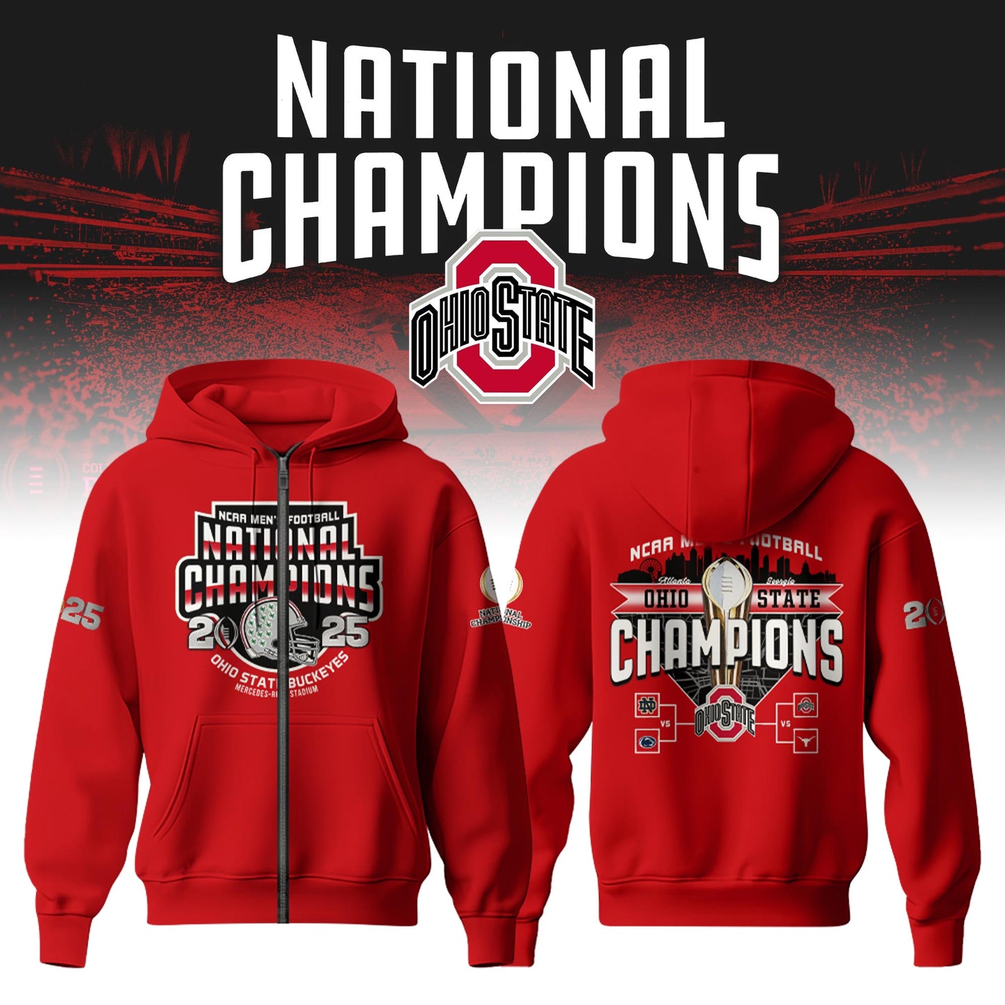 Ohio State Buckeyes NCAA National Champions Limited Edition Hoodie 2025