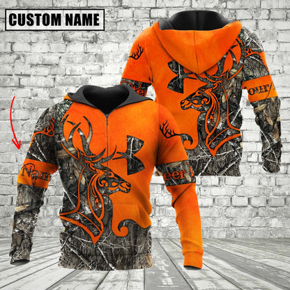 Custom Name Orange Deer Hunting Apparels