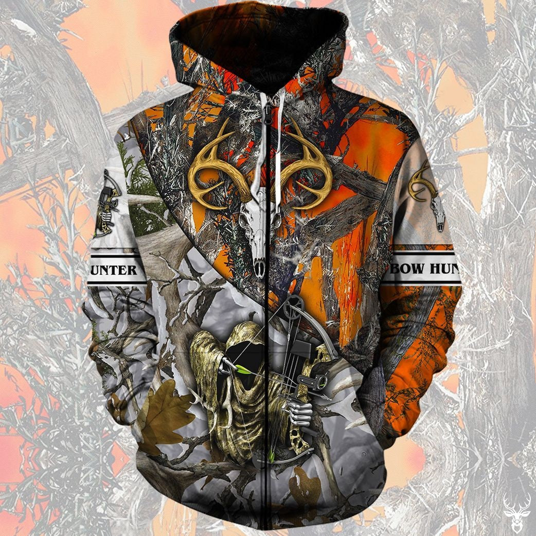 Deer Hunting 3D Over Printed Hoodie And Leggings