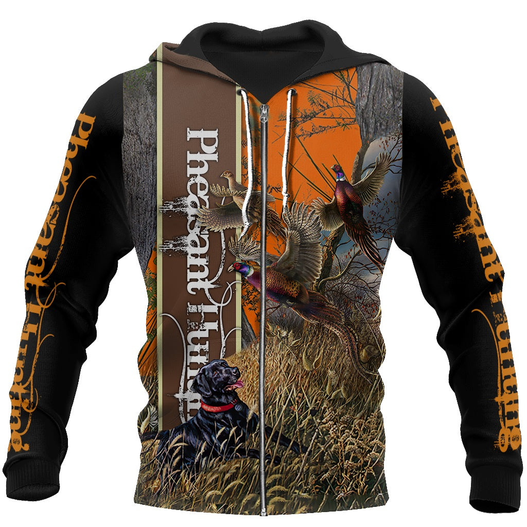 Pheasant Hunting 3D Over Printed Hoodie