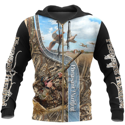 Pheasant Hunting 3D Over Printed Hoodie